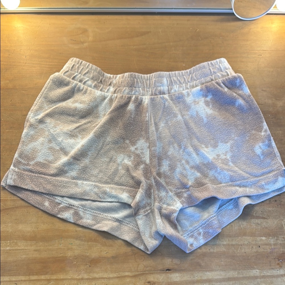 Women's Soft Pink Mauve Tie-Dye Shorts